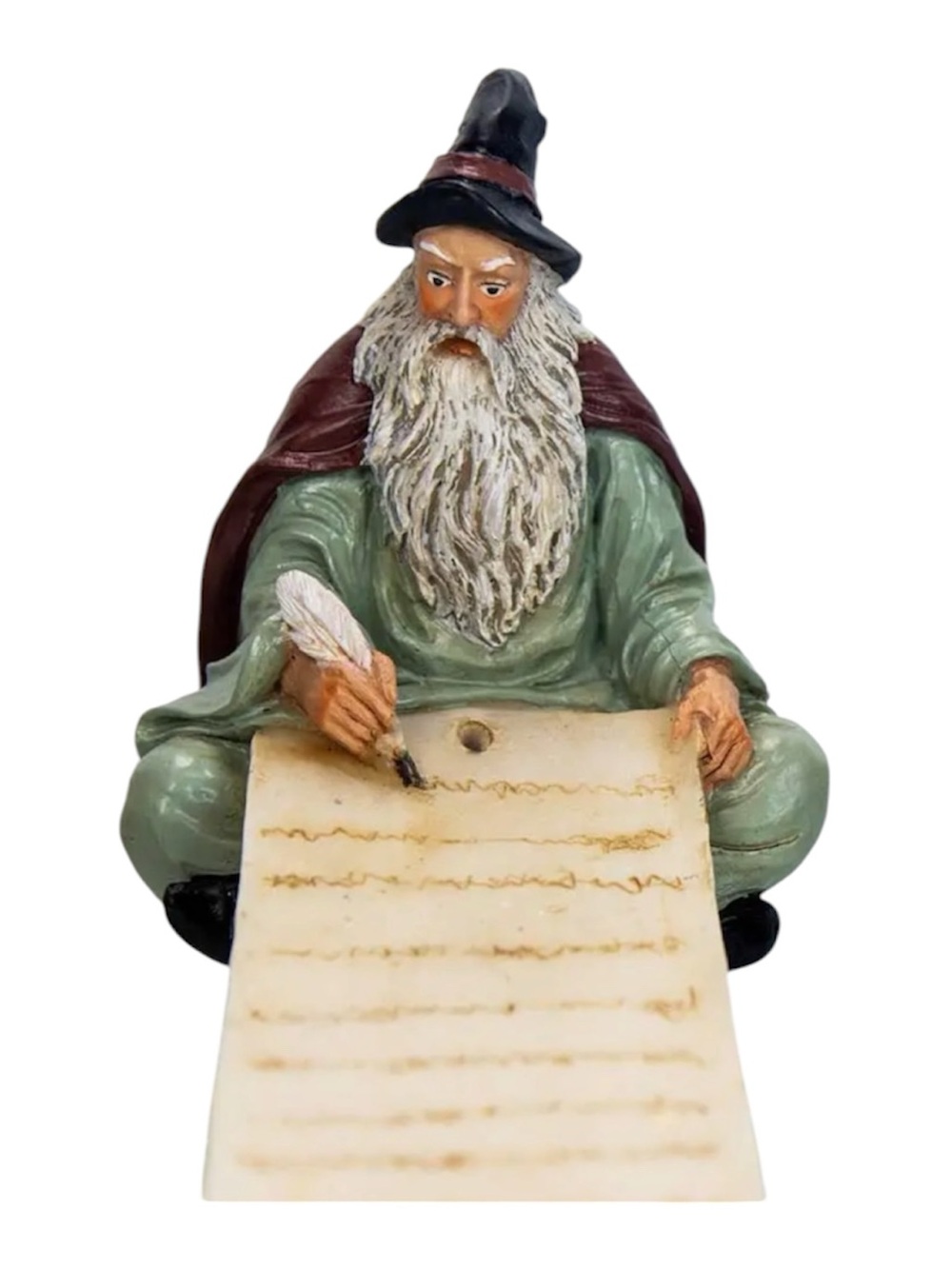 Polyresin Incense Holder-Wizard w/ Magic Scroll